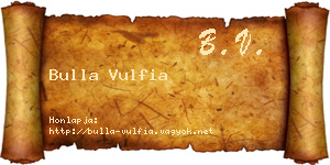 Bulla Vulfia névjegykártya